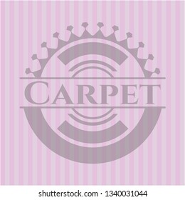 Carpet pink emblem. Retro