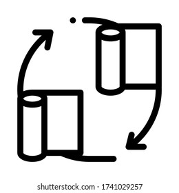 carpet renewal icon vector. carpet renewal sign. isolated contour symbol illustration