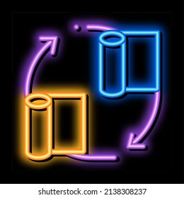 carpet renewal neon light sign vector. Glowing bright icon carpet renewal sign. transparent symbol illustration