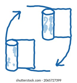carpet renewal sketch icon vector. Hand drawn blue doodle line art carpet renewal sign. isolated symbol illustration