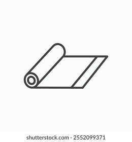 Carpet roll icon. line style vector icon.