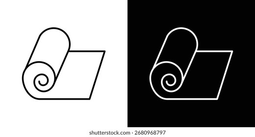 Carpet roll icon line symbol concept, vector illustration