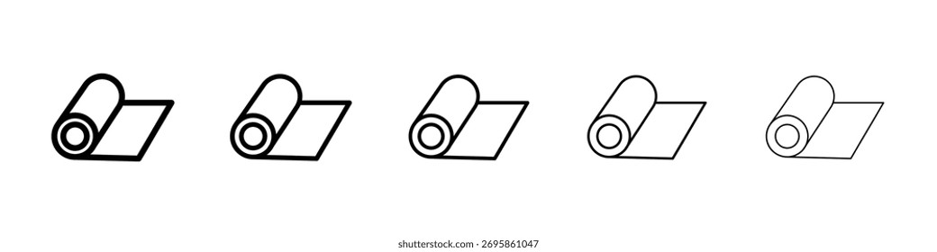Arte vectorial de icono de rollo de alfombra