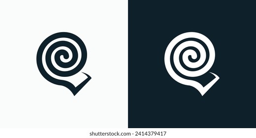 Carpet roll illustration icon vector logo design