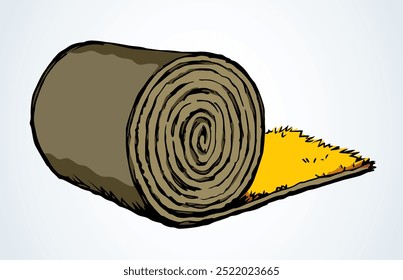 Carpet roll. Vector drawing icon