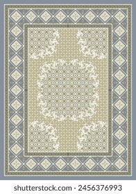 carpet rug design vector template 