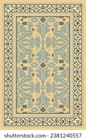 Carpet Rug Pattern with Border.