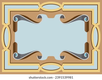 Carpet Rug Pattern with Border.