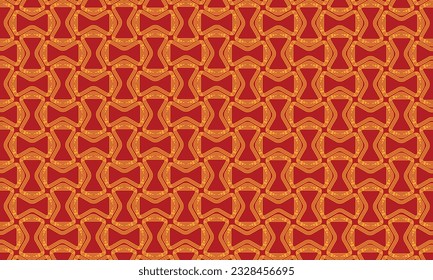 Carpet or rug pattern design. Seamless. Orange and red and easy to edit.