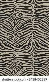 Carpet Rug Tiger Pattern. Dark and Light Color. No Border.