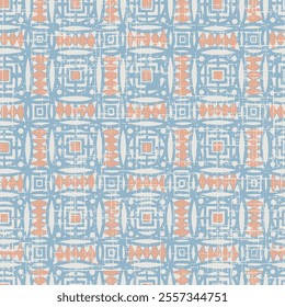 Carpet and Rugs textile design with grunge and distressed slub texture repeat blue pattern,Modern Geometry and decor repeat pattern on a creative texture surface with High-definition