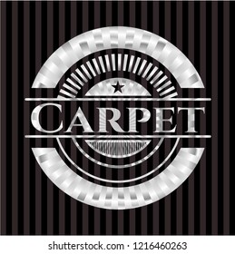 Carpet silver badge or emblem