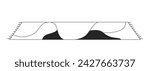Carpet soft black and white 2D line cartoon object. Floor mat isolated vector outline item. Cozy doormat. Home floor covering. Living room interior accessory monochromatic flat spot illustration