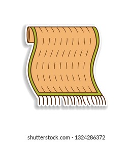 carpet  sticker icon. Element of color Arabic culture icon. Premium quality sticker design icon. Signs and symbols collection icon for websites, web design