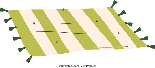 Alfombra Con Ilustración Vector De Rayas