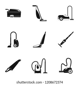 Carpet sweeper icon set. Simple set of 9 carpet sweeper vector icons for web design on white background