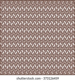 Carpet texture. Brown and white. Decorative background. Abstract vector.