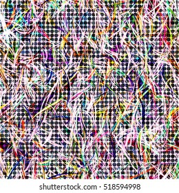 Carpet texture seamless. Macro. Fur background. Abstract vector design for fabric, printing. Ethnic pattern