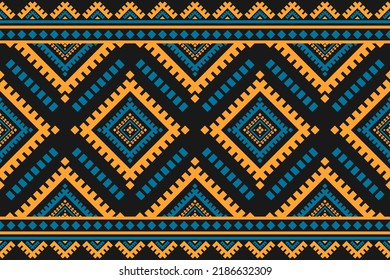 Carpet tribal pattern art. Geometric ethnic seamless pattern traditional. American, Mexican style. Design for background, wallpaper, illustration, fabric, clothing, carpet, textile, batik, embroidery.