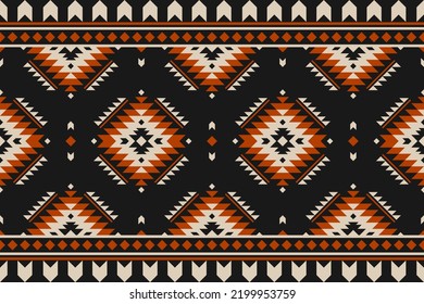 Carpet tribal pattern art. Geometric ethnic seamless pattern traditional. Aztec ethnic ornament print. Mexican style. Design for background, fabric, clothing, carpet, textile, batik, embroidery.