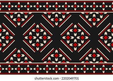Carpet tribal pattern art. Geometric ethnic seamless pattern traditional. Aztec ethnic ornament print. Mexican style. Design for background, fabric, clothing, carpet, textile, batik, embroidery.