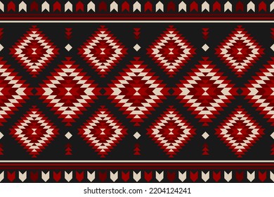 Carpet tribal pattern art. Geometric ethnic seamless pattern traditional. Aztec ethnic ornament print. Mexican style. Design for background, fabric, clothing, carpet, textile, batik, embroidery.