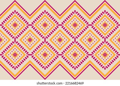 Carpet tribal pattern art. Geometric ethnic seamless pattern traditional. Aztec ethnic ornament print. Mexican style. Design for background, fabric, clothing, carpet, textile, batik, embroidery.