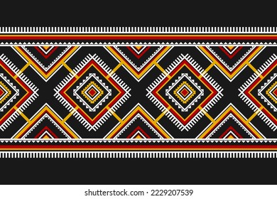 Arte de patrones tribales de alfombras. Patrón geométrico étnico sin costuras tradicional. de estilo americano y mexicano. Diseño para fondo, papel pintado, ilustración, tela, ropa, alfombra, textil, batik, bordado.