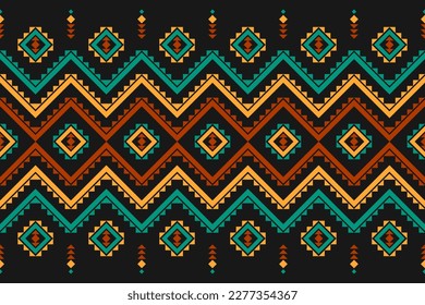 Carpet tribal pattern art. Geometric ethnic seamless pattern traditional. American, Mexican style. Design for background, wallpaper, illustration, fabric, clothing, carpet, textile, batik, embroidery.