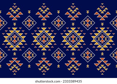 Arte de patrones tribales de alfombras. Patrón geométrico étnico sin costuras tradicional. de estilo americano y mexicano. Diseño para fondo, papel pintado, ilustración, tela, ropa, alfombra, textil, batik, bordado.