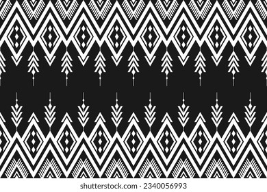 Arte de patrones tribales de alfombras. Patrón geométrico étnico sin costuras tradicional. de estilo americano y mexicano. Diseño para fondo, papel pintado, ilustración, tela, ropa, alfombra, textil, batik, bordado.