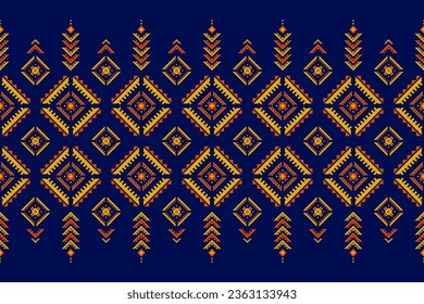 Arte de patrones tribales de alfombras. Patrón geométrico étnico sin costuras tradicional. Huella de ornamento étnico azteca. estilo mexicano. Diseño de fondo, tela, ropa, alfombra, textil, batik, bordado.