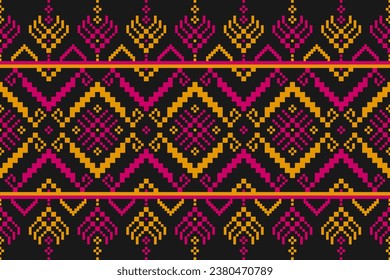 Carpet tribal pattern art. Geometric ethnic seamless pattern traditional. American, Mexican style. Design for background, illustration, fabric, clothing, carpet, rug, textile, batik, embroidery.