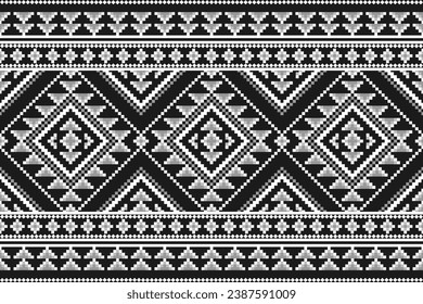 Arte de patrones tribales de alfombras. Patrón geométrico étnico sin costuras tradicional. de estilo americano y mexicano. Diseño para fondo, papel pintado, ilustración, tela, ropa, alfombra, textil, batik, bordado.