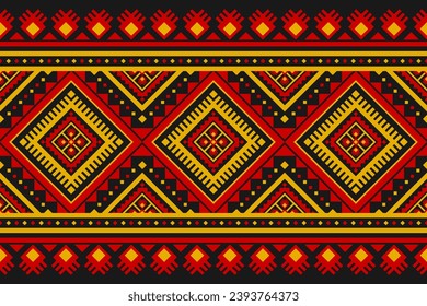Carpet tribal pattern art. Geometric ethnic seamless pattern traditional. American, Mexican style. Design for background, wallpaper, illustration, fabric, clothing, carpet, textile, batik, embroidery.