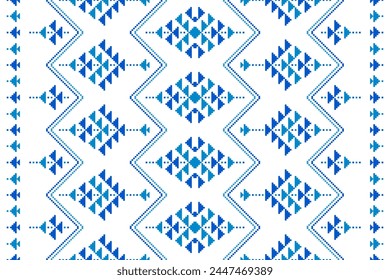 Carpet tribal pattern art. Geometric ethnic seamless pattern traditional. American, Mexican style. Design for background, wallpaper, illustration, fabric, clothing, carpet, textile, batik, embroidery.