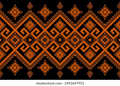 Carpet tribal pattern art. Geometric ethnic seamless pattern traditional. American, Mexican style. Design for background, wallpaper, illustration, fabric, clothing, carpet, textile, batik, embroidery.