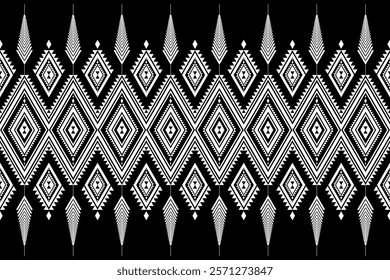 Carpet tribal pattern art. Geometric ethnic seamless pattern traditional. American, Mexican style. Design for background, illustration, fabric, clothing, carpet, textile, batik, embroidery.
