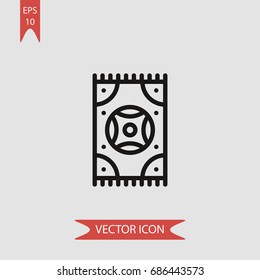 Carpet vector icon, illustration symbol