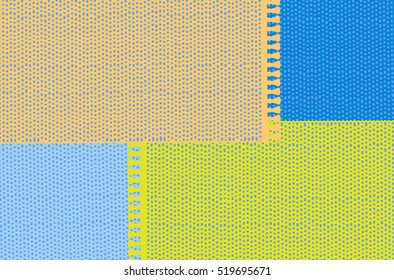 Carpet vector illustration, colorful background. Rug top view.