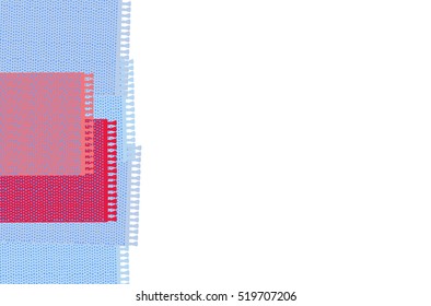Carpet vector illustration, colorful background. Rug isolated on white background, top view.