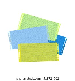 Carpet vector illustration, colorful background. Rug isolated on white background, top view