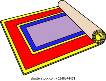 TeppichVektorgrafik einzeln auf weißem Hintergrund
