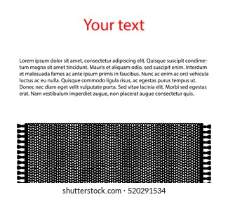 Carpet vector illustration, rug background. 