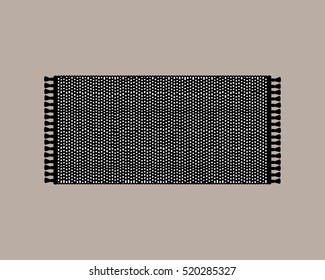 Carpet vector illustration. Rug top view.