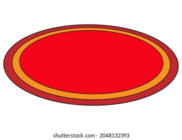 ilustración vectorial de alfombra, aislada en fondo blanco, vista superior