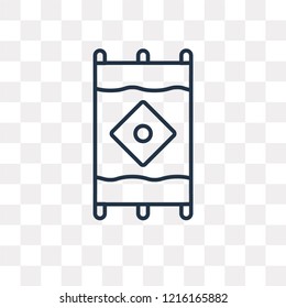 Carpet vector outline icon isolated on transparent background, high quality linear Carpet transparency concept can be used web and mobile