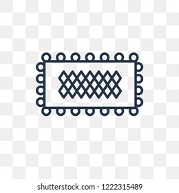 Carpet vector outline icon isolated on transparent background, high quality linear Carpet transparency concept can be used web and mobile