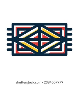 Carpet Vector Thick Line Filled Dark Colors Icons For Personal And Commercial Use.
