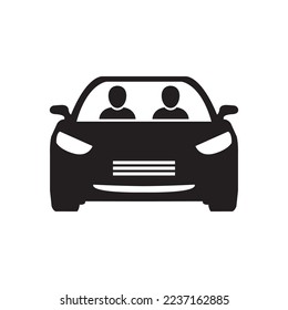 Icono de Carpool. Compartir coches. Viaje por carretera. Icono del vector aislado en fondo blanco.